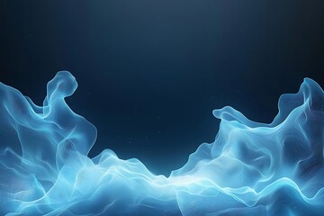 Naklejka premium Abstract Blue Energy Waves Flowing in an Ethereal Environment for Digital Backgrounds