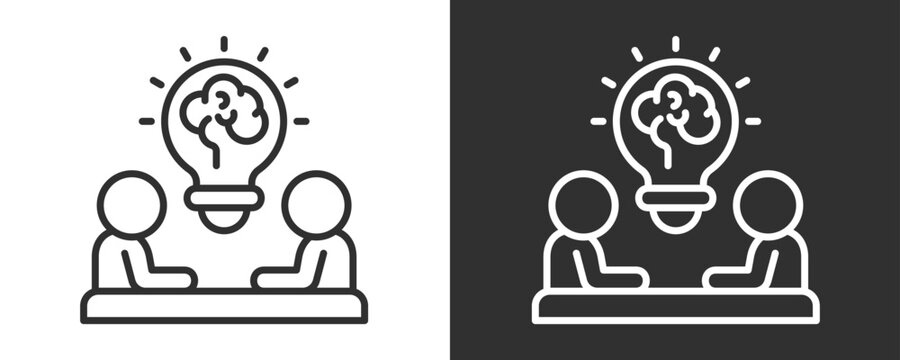 Idea Icon Set Vector Collection Isolated In Black And White