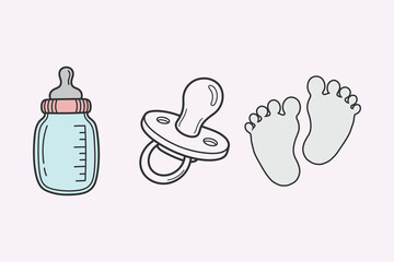 Baby care essentials illustration
