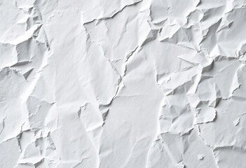 Fototapeta premium Close-up of crumpled, aged white paper texture, document, texture