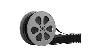 Obraz premium Vintage Film Reel with Black Film Strip