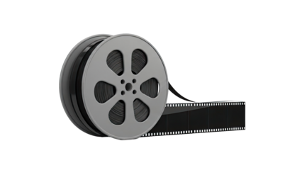 Vintage Film Reel with Black Film Strip