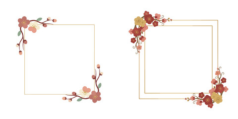 Lunar Frame / Background. Vector, minimalist, illustration, icon set.