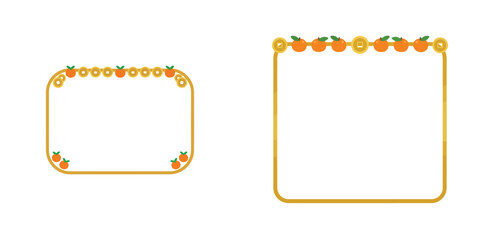 Lunar Frame / Background. Vector, minimalist, illustration, icon set.