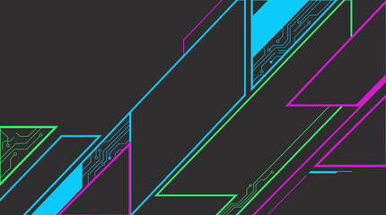 Abstract Cybernetic Lines Background: Digital Circuitry Art