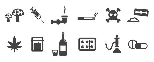 drug icons vector illustration