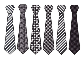 mens vector tie set