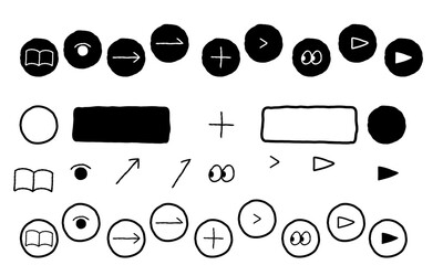 手描きで優しい印象のUIアイコンセット