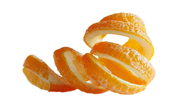 Juicy tangelo fruit with spiral peel revealed emphasizing fresh, vibrant, and natural tropical fruit quality isolated on transparent background PNG