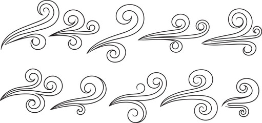 swirly line art designs for graphic resources