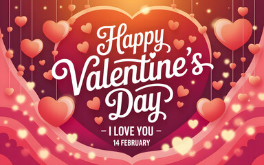 Romantic Valentine Gift Box with Candles and Hearts