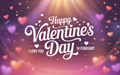 Happy Valentine&rsquo;s Day Romantic Pink Greeting Card