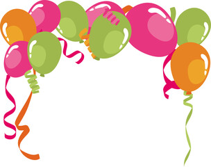 Frame Balloons Corner Border