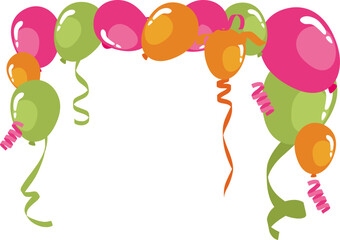 Frame Balloons Corner Border