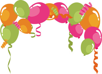 Frame Balloons Corner Border