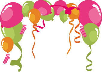 Frame Balloons Corner Border