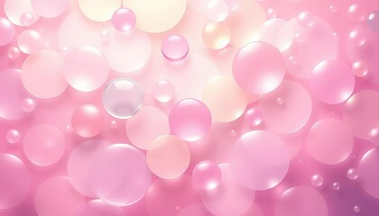 Abstract background of overlapping pastel bubbles in a soft, dreamy pattern,  light,  calming