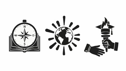 Navigating through teamwork and exploration with a compass, global unity, and partnership