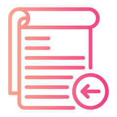 Obraz premium left arrow gradient icon