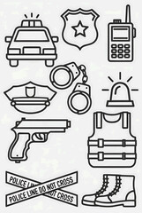 Police and security equipment set © Nofriyan