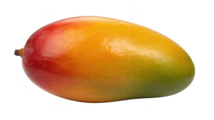 Mango with red and yellow gradient skin fruit fresh isolated on a transparent background