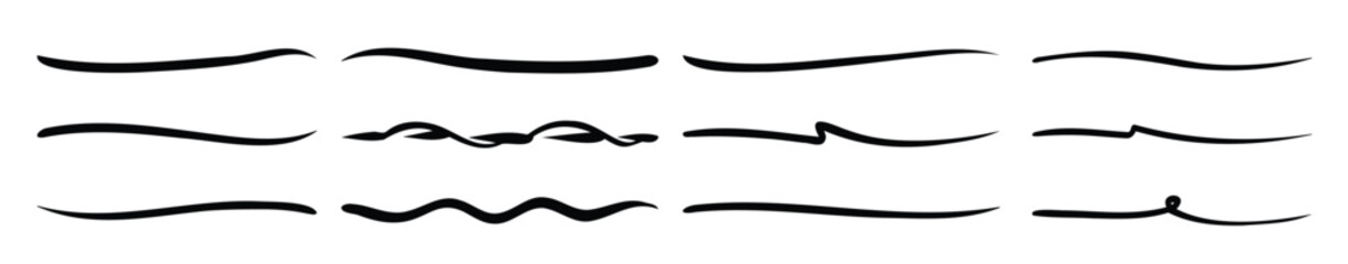 Set of hand drawn underline © Soods