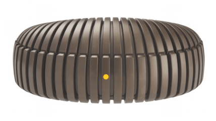 Metallic gray with slats on black isolated isolated on a transparent background