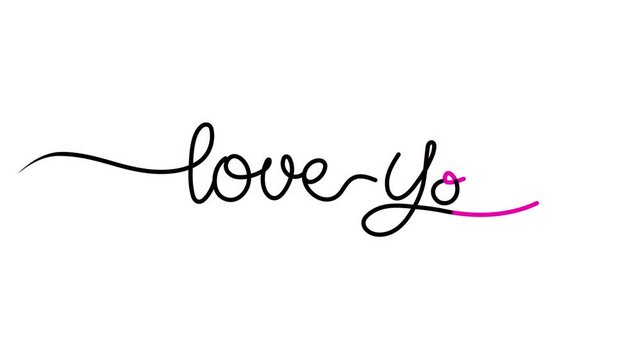 love you animated text lettering handwriting i love you 4k looping croma