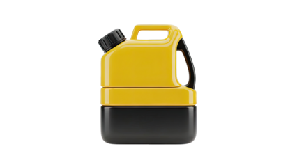 Yellow and Black Jerrycan with Black Cap