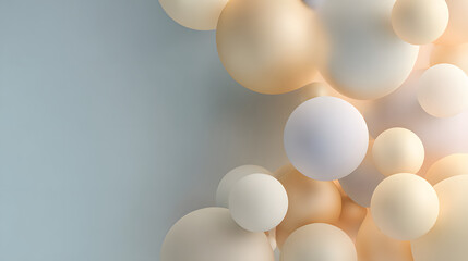 Dynamic abstract sphere movement digital art soft color palette 3d environment modern concept
