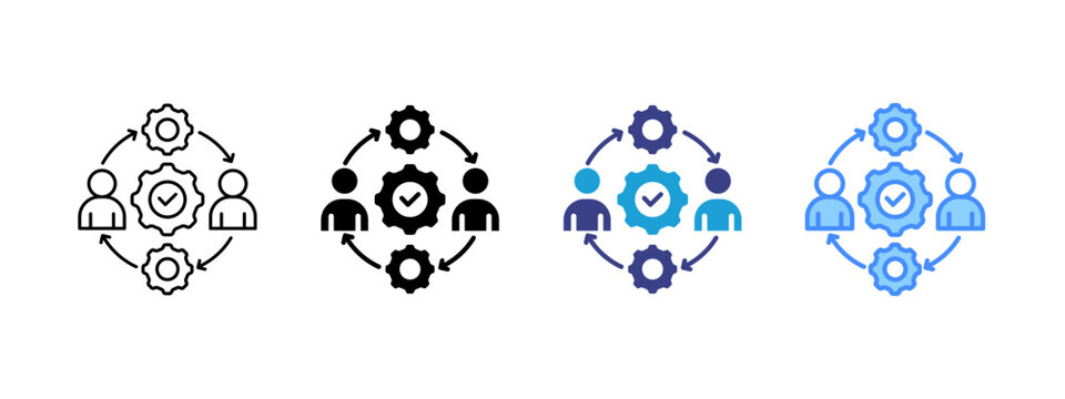 Execution   icon set multiple style collection