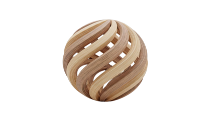 Elliptical Woven Wood Object