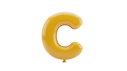 Yellow Balloon Letter C