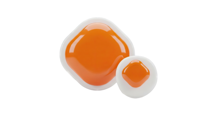 Abstract Orange and White Organic Shapes