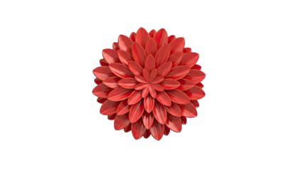 Abstract Red Flower Design
