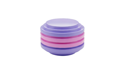 Stacked Cylinders, Pastel Colors