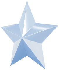 Obraz premium 3D素材_オーナメント_星_シルバー