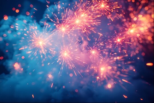 Detailed Close-Up of Firecrackers Exploding for Chinese New Year 202