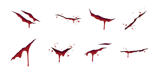 bloody scratch mark vectors © Soods