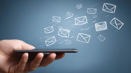 Digital communication email network concept