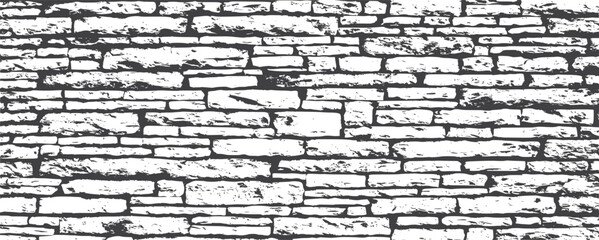 monochrome wall brick texture design illustration