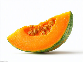 Healthy vegetable pumpkin on white