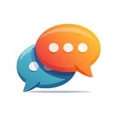 Cartoon speech bubbles illustration communication dialogue concept symbol