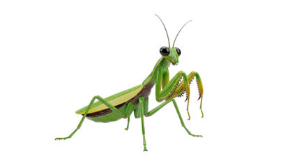 Green Praying Mantis Insect with Large Eyes
