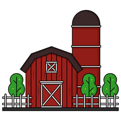 barn and silo