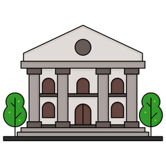 vector illustration of a bank