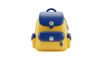Yellow and Blue Cartoon Backpack