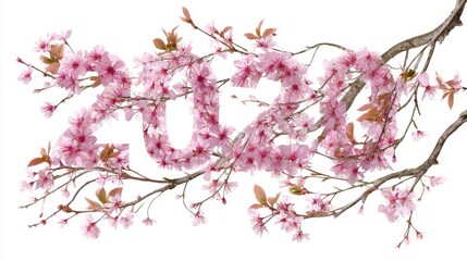 Cherry blossoms on a branch