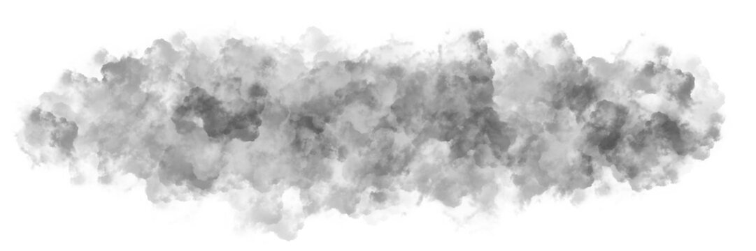Textured gray cloud cluster for dramatic sky or weather-themed graphics