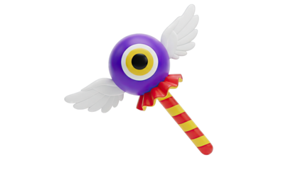 Whimsical Flying Eyeball Wand